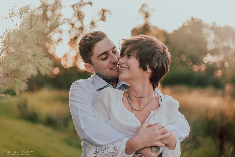 sunset engagement photography