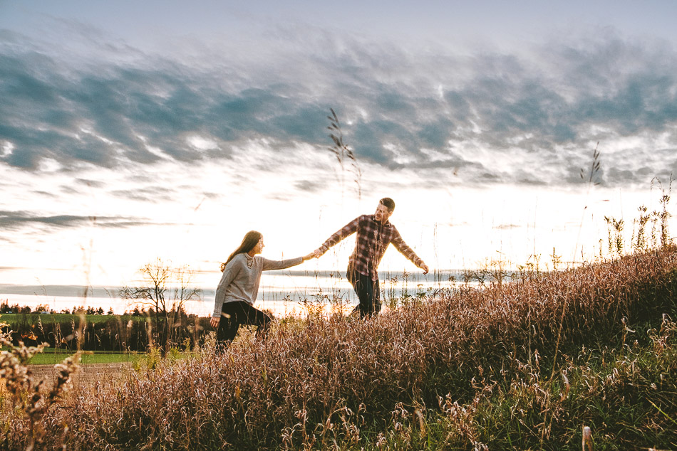 Kitchener Waterloo engagement photographers sunset location