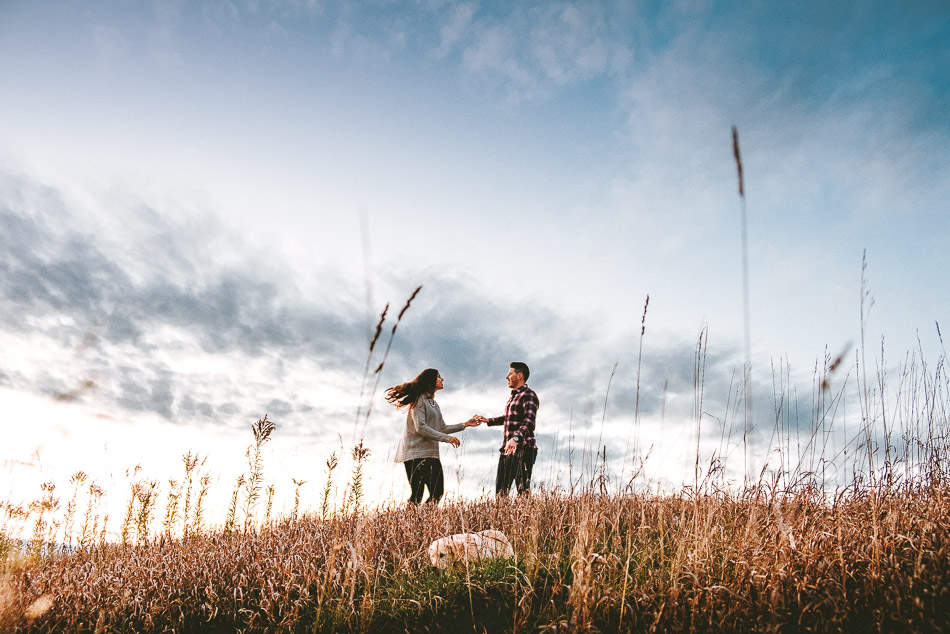 Kitchener Waterloo engagement photographers sunset location