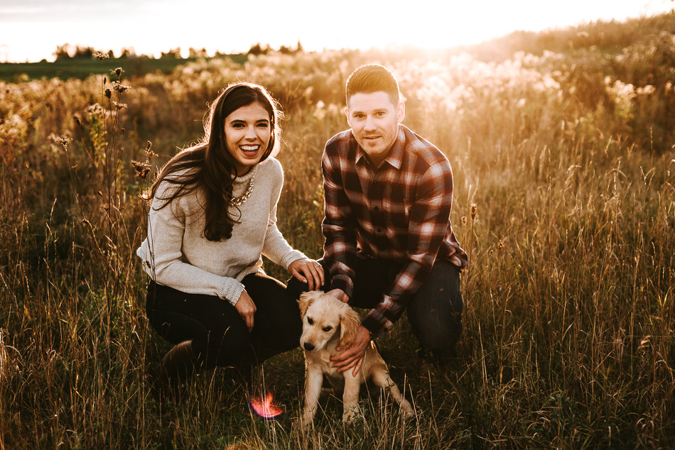 Kitchener Waterloo Puppy Photography Engagement Photos