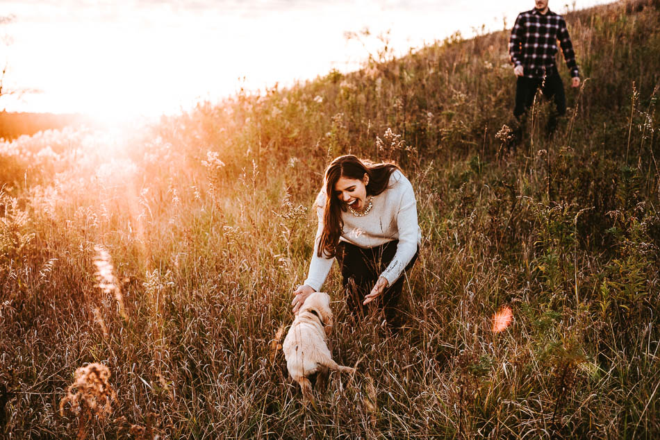 Kitchener Waterloo Puppy Photography Engagement Photos