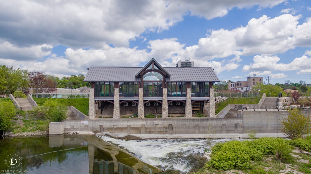 Cambridge Mill pavilion wedding ceremony